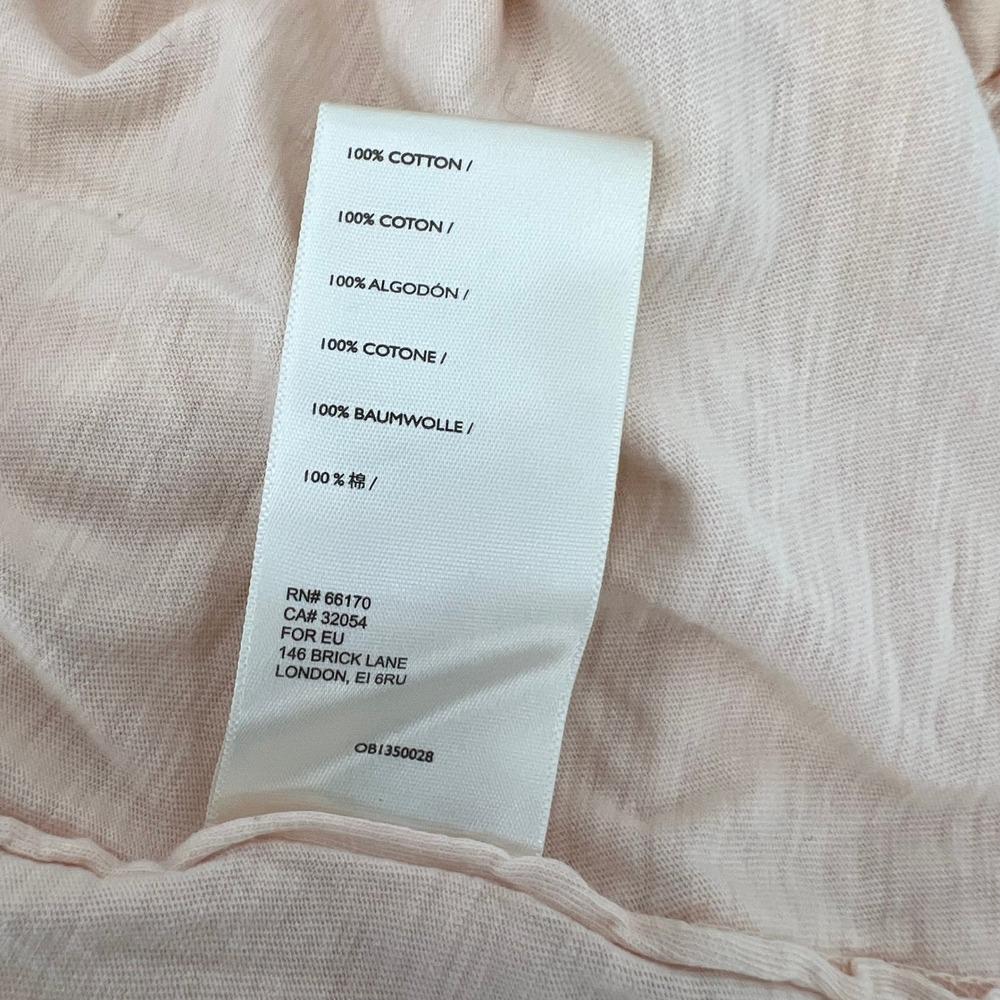 Maeve by Anthropologie Large Peach Strawberry Graphic Tee Raw Hem - Picture 4 of 10
